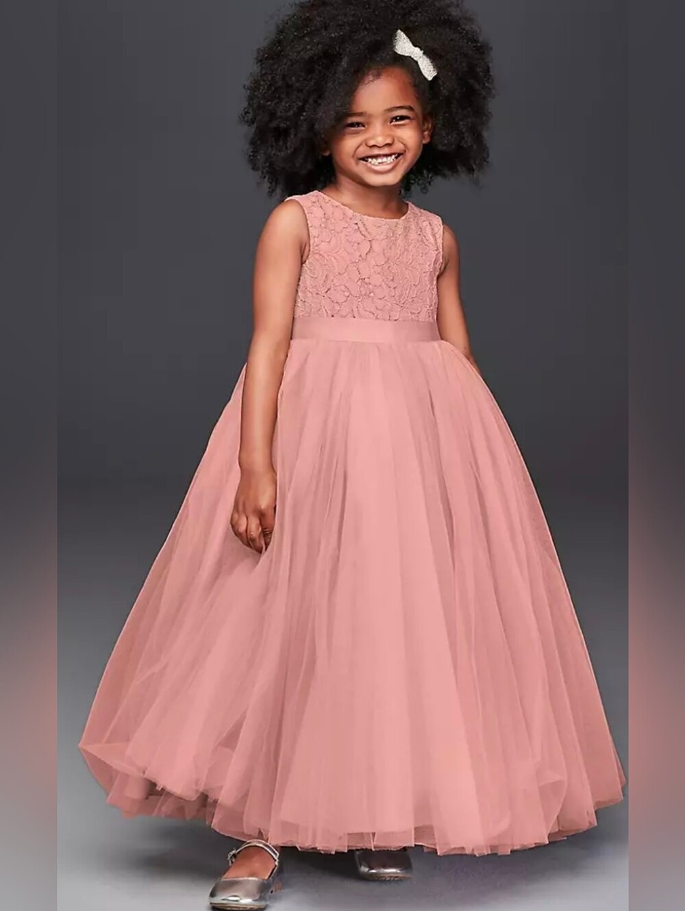Ball Gown Flower Girl Dress with Heart CutoutSTYLE# RK1368 BALLET